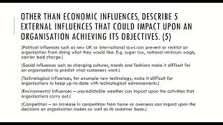 External Factors (PESTEC) N5/Higher Business Management