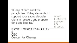 A Leap of Faith & Little Parachutes: 10 Key Elements of Supporting Eating Disorder Clients