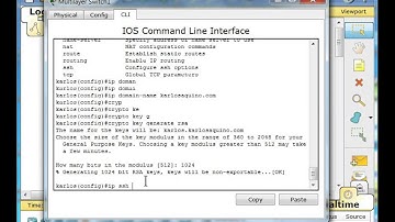 Security 3, switch configuration SSH