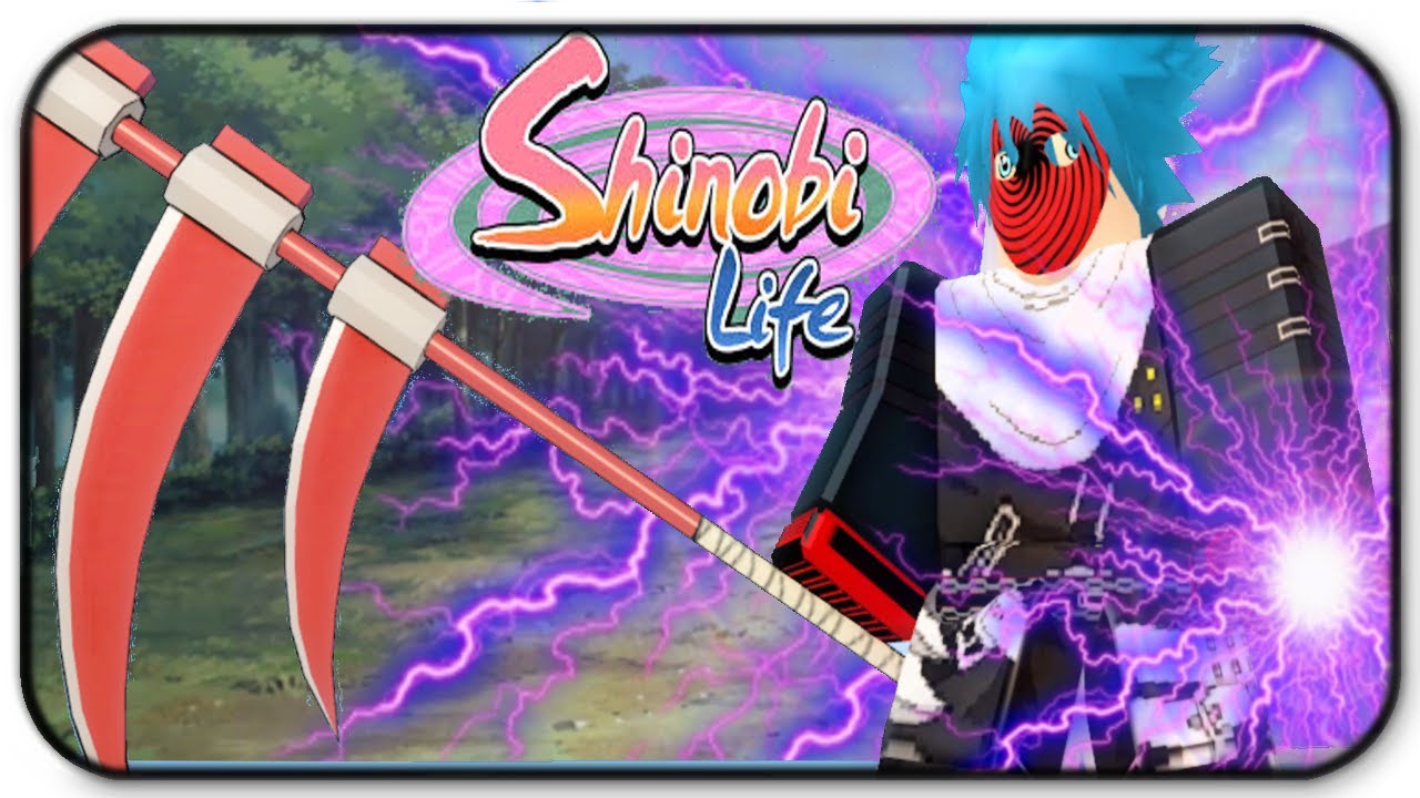 Roblox Shinobi Life Purple Lightning Kekkei Genkai And Triple Bladed Scythe Updated Youtube - eye scythe roblox