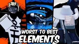 ALL Elements Ranked From WORST To BEST | Shindo Life Element Tier List