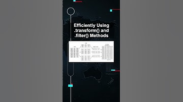 Efficiently Using .transform() and .filter() Methods #ai #artificialintelligence #machinelearning