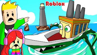 พี่เอกพี่ฝนกับรถไฟเรือฟันฉลาม - Roblox Choo Choo Chales EP9 [vaha555]