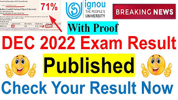 {Breaking News} IGNOU DEC 2022 Exam Result  Published (With Proof ) | Dec 2022 Result 1st Update