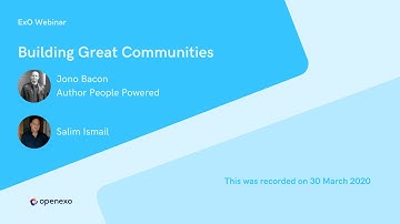 Building Great Communities with Jono Bacon and Salim Ismail