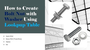 How to create Hex Bolt-Nut (M10-M100) with Washer using Lookup Table