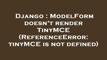 Django : ModelForm doesn