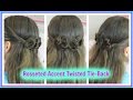 Rosseted accent twisted tie back  back to school hairstyles  bonita hair do