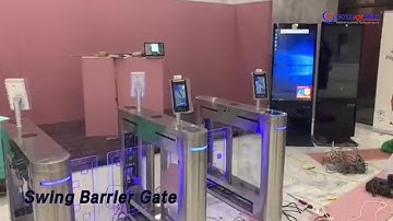 Library Swing Barrier Gate Facial Recognition / RFID Card No Noise