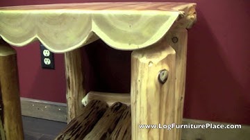 Cedar Lake Half Log End Table from LogFurniturePlace.com