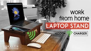 Laptop Stand With Hidden Wireless Phone Charger Shopsounds