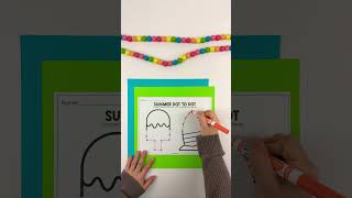 Summer counting numbers 1-10 dot to dot puzzle for kids #puzzlesforkids #countingnumbers #summerfun
