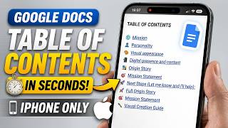 Google Docs iPhone Hacks: Table of Contents in Seconds
