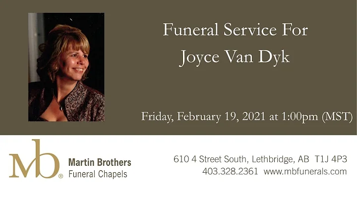 Funeral Service For Joyce Van Dyk