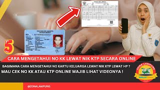 5 Cara Mengetahui No KK Lewat NIK KTP Secara Online