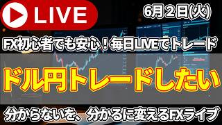 【FXトレードライブ配信中】今日も今日とてドル円はノーチャンス気味。他の通貨ペアで勝負していきましょう！！
