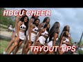 HBCU CHEER TRYOUT TIPS | MAKING THE TEAM