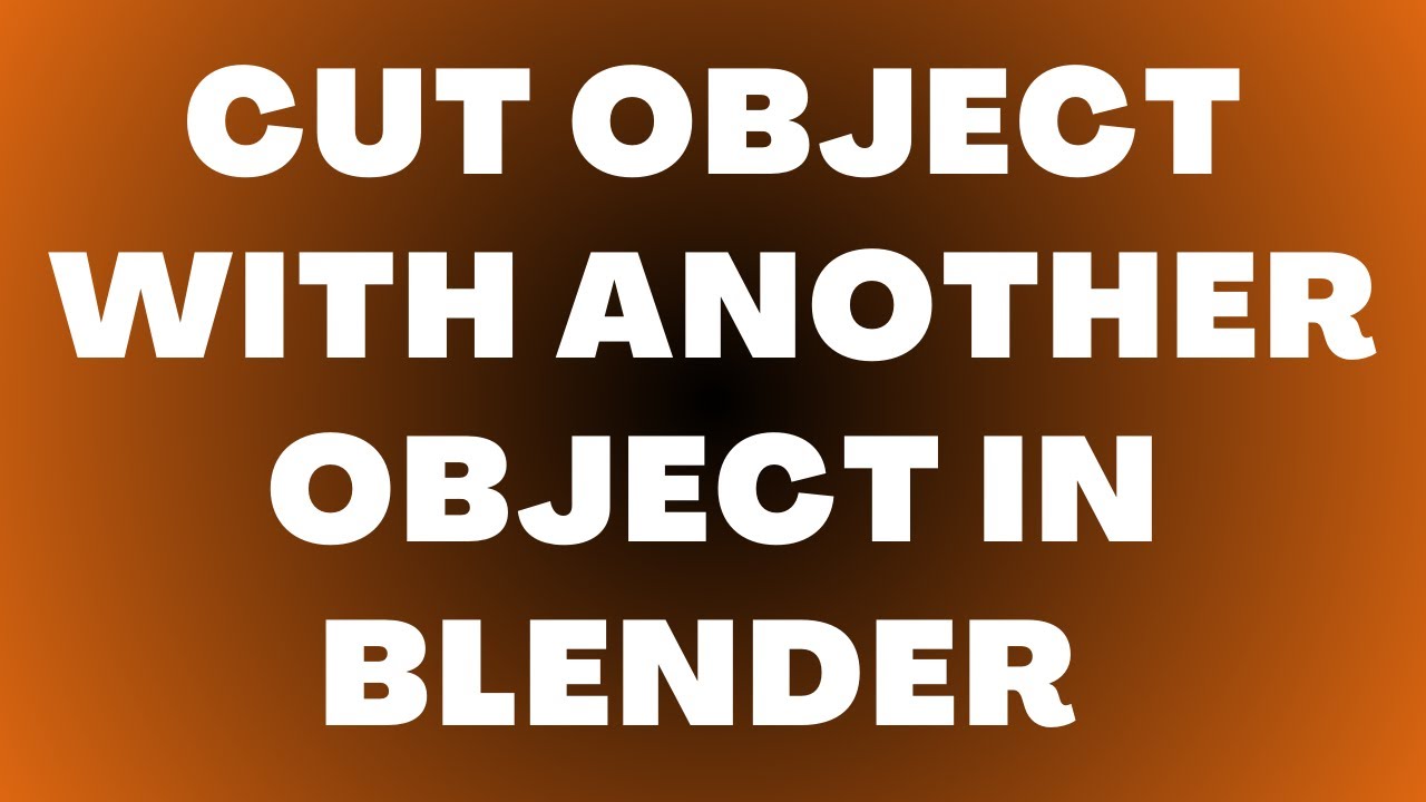 Cut Object With Another Object in Blender - YouTube