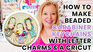 How to Make Carabiner Keychains with Faux Leather Letter Charms