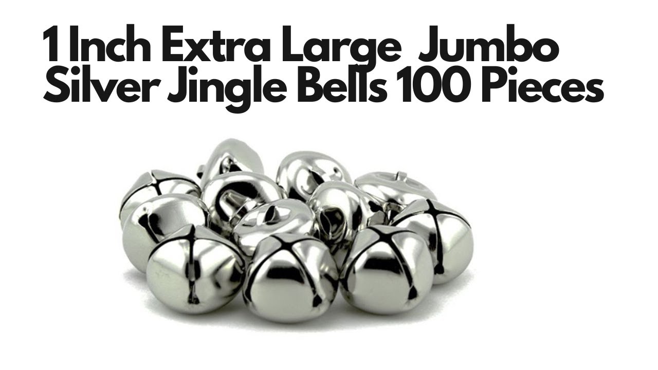 1 inch 25mm Silver Craft Jingle Bells Bulk 100 Pieces