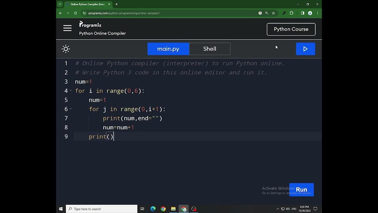 Angle Triangle of Numbers in Python | Learn with Arsalan | - YouTube