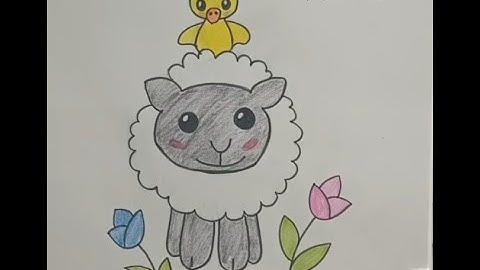 How To Draw A Spring Lamb And Duckling / Lamp and Duckling Drawing for kids / #lampdrawing #duckdraw