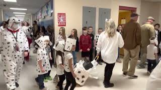 Big Elm students celebrate 101st day of school with 101 Dalmatians puppy parade