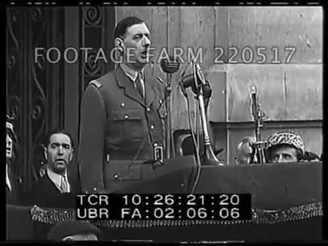 1945年 シャルル ド ゴール将軍フランス国歌を歌う Youtube