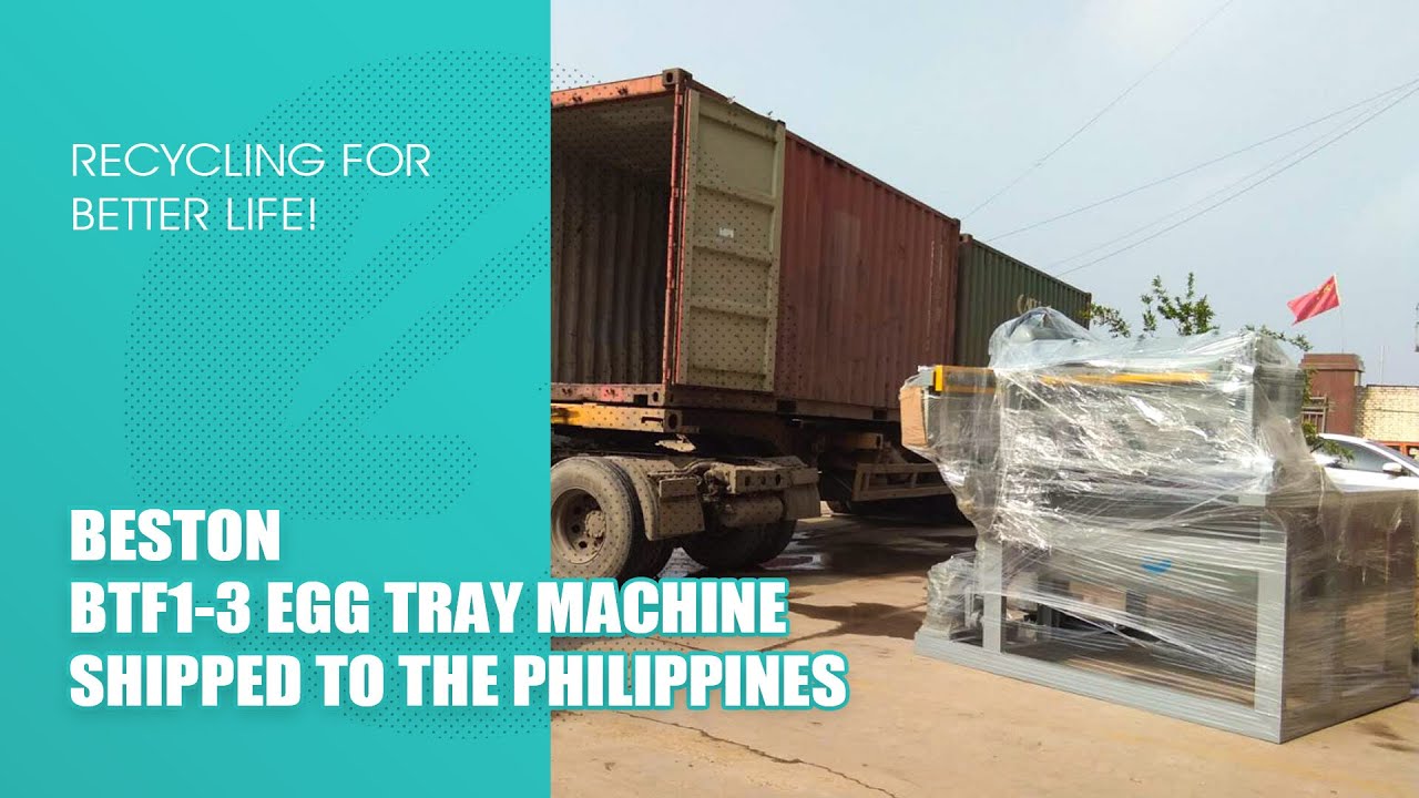 Beston BTF1-3 Egg Tray Making Machine Shipped to the Philippines