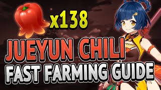 JUEYUN CHILI 138 Locations FAST FARMING ROUTE | Genshin Impact 1.6