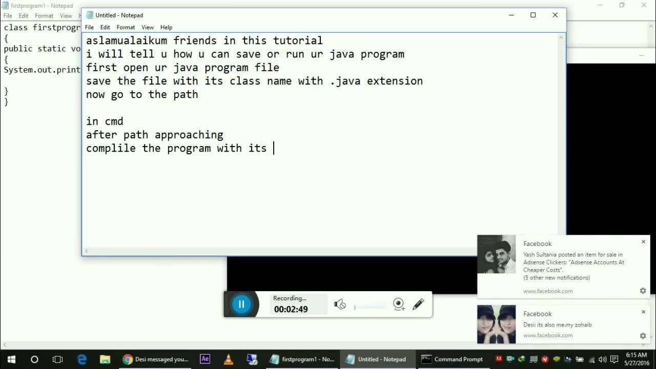 How to run java program in command prompt - YouTube