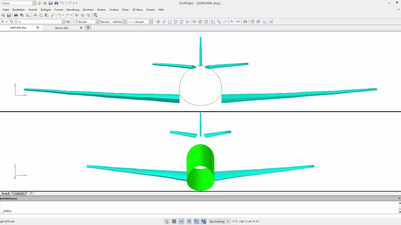 DraftSight Video-Tutorial deutsch – Eikurve erstellen - YouTube