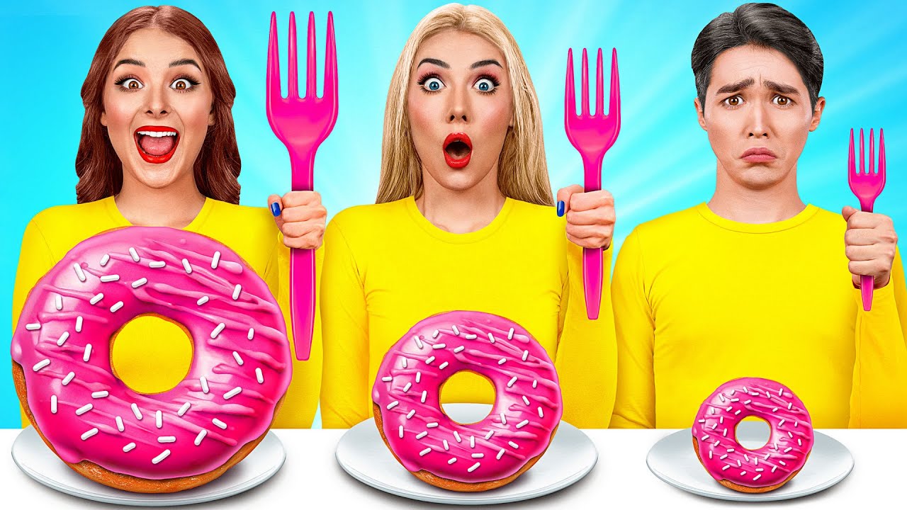 Big, Medium and Small Plate Challenge | Funny Food Situations by