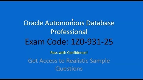 100% PASS 1Z0-931-25 | Oracle Autonomous Database Professional#oracle #certificationexam 