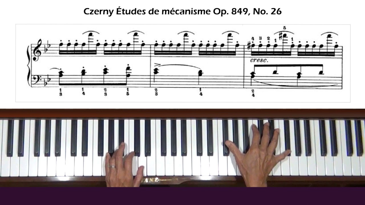 Черни 30 этюдов механизма соч. 849, № 26 Учебник по фортепиано