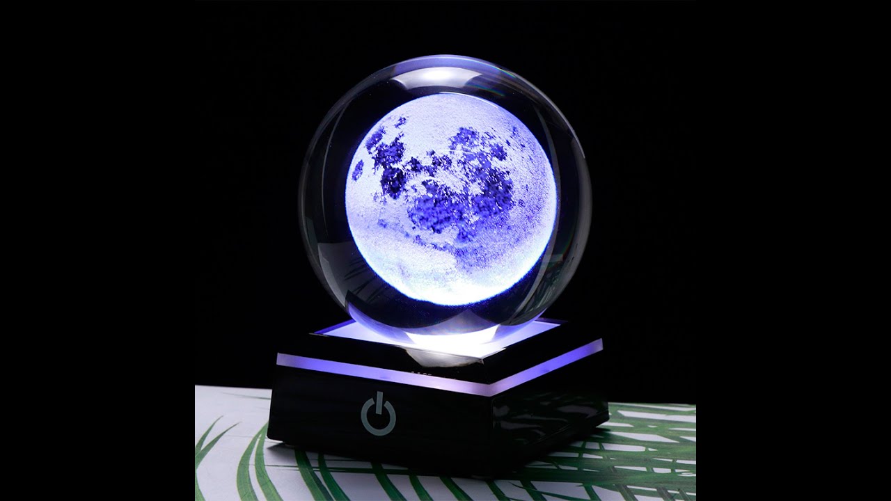 月＆天の川銀河 3DクリスタルLEDライト | space products