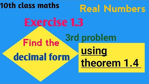Real Numbers Exercise 1.3//3rd problem//10th class maths// Board syllabus//SP Math Solutions
