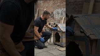 This Stray Dog Had a Broken Shelter… So I Built Him a New Home #usa #usashorts #shorts