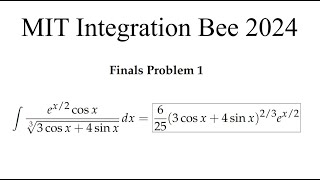 MIT Integration Bee 2024 Finals Problem 1