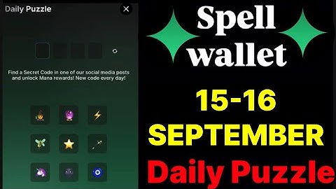 Spell wallet puzzle today 15 & 16 September | spell wallet daily puzzle | #spellwallet #combo |