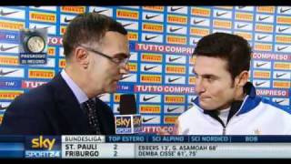 Inter , Beppe Bergomi intervista Javier Zanetti - SKY SPORT 24