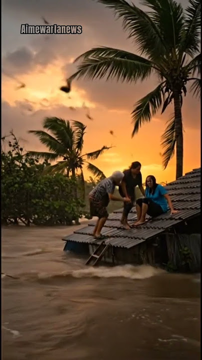 Elderly Woman Rescued During Massive Flood. #banjir #flood