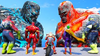 SpiderHulk НАЙДЕН на грандиозное испытание титанов | Соревнование Fusion Superheroes по мотогонкам