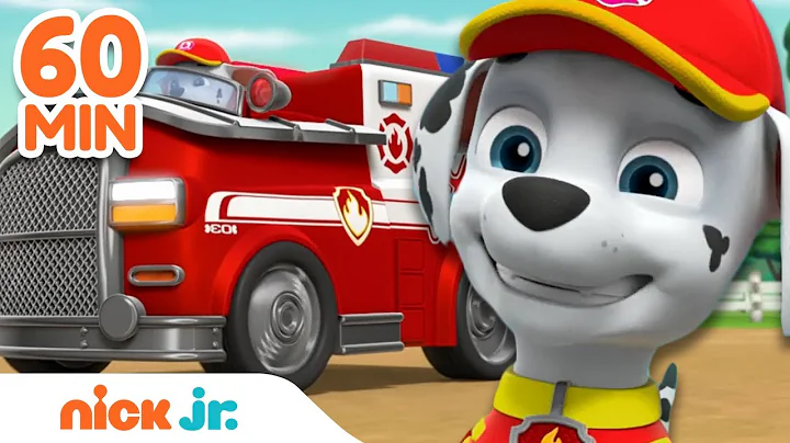 PAW Patrol Marshall Fire Truck Rescues!  | 1 Hour Compilation | Nick Jr.