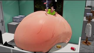 The Snackrooms: One Slice Too Many... She's STUCK at Her Desk!