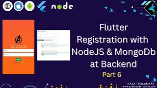 Flutter App user registration with NodeJS & MongoDb at Backend - Part 6