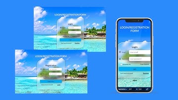 Responsive Login Registration Form | HTML CSS JavaScript | Glassmorphism |Step-By-Step Tutorial