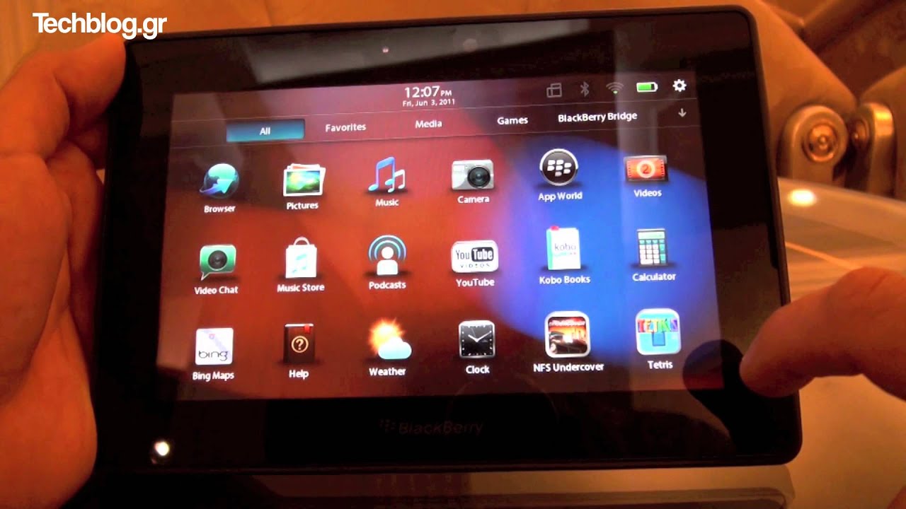 Blackberry Playbook Hands On Greek Youtube