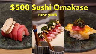 eng) New York food   Sushi Ishikawa  $500 luxury Omakase dinner (upper west side)