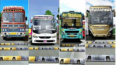 Indian Vehicle In Speedbraker (Ashok Leyland , Veerav7 ,Scania Bus ,Volvo Bus)Tasting In Speedbraker